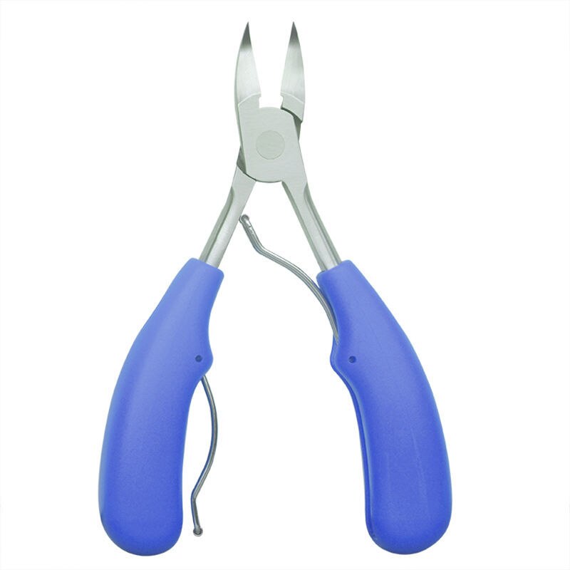 Coupe-ongles pour ongles épais et incarnés, pince à nez recourbé, rainure pour ongles, peau morte: Blue