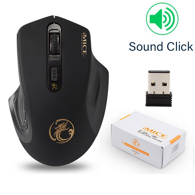 Gaming Mouse Mouse Wireless 2.4GHz Wireless Mice With USB Receiver Gamer Mouse mouse gamer For Computer PC Laptop Gamer Mouse: Standard black