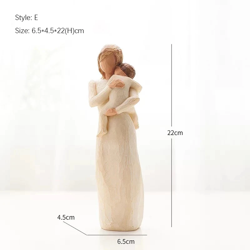 Artistic Nordic Style Love Family Resin Figure, Figurine Ornaments, Home Decoration, Human Statue Crafts, Happy Time
