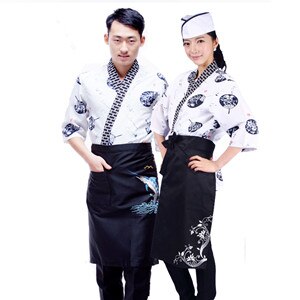 Japanske kok uniform kokke jakker japan kok uniform japanske sushi kvinder og mand iført kok servic service arbejdstøj: S