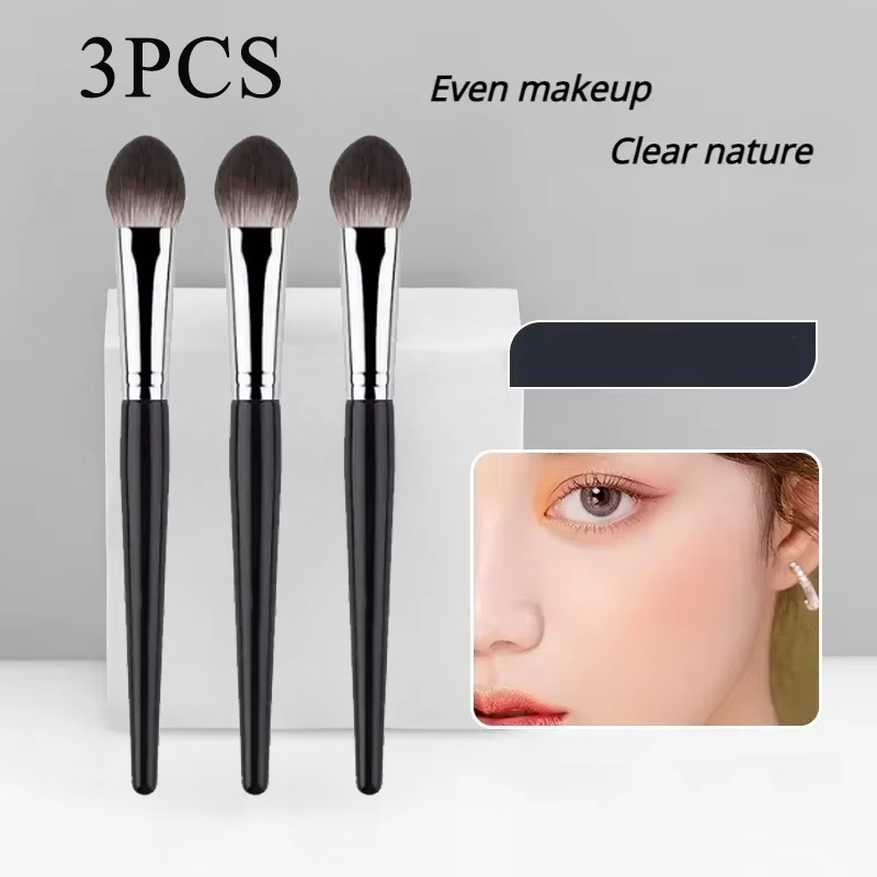 Beauty Smudge Blusher Brush Powder Blush Cream Liquid Blush Makeup Brushes Flat Small Precise Blush Brush Makeup Tools: Red