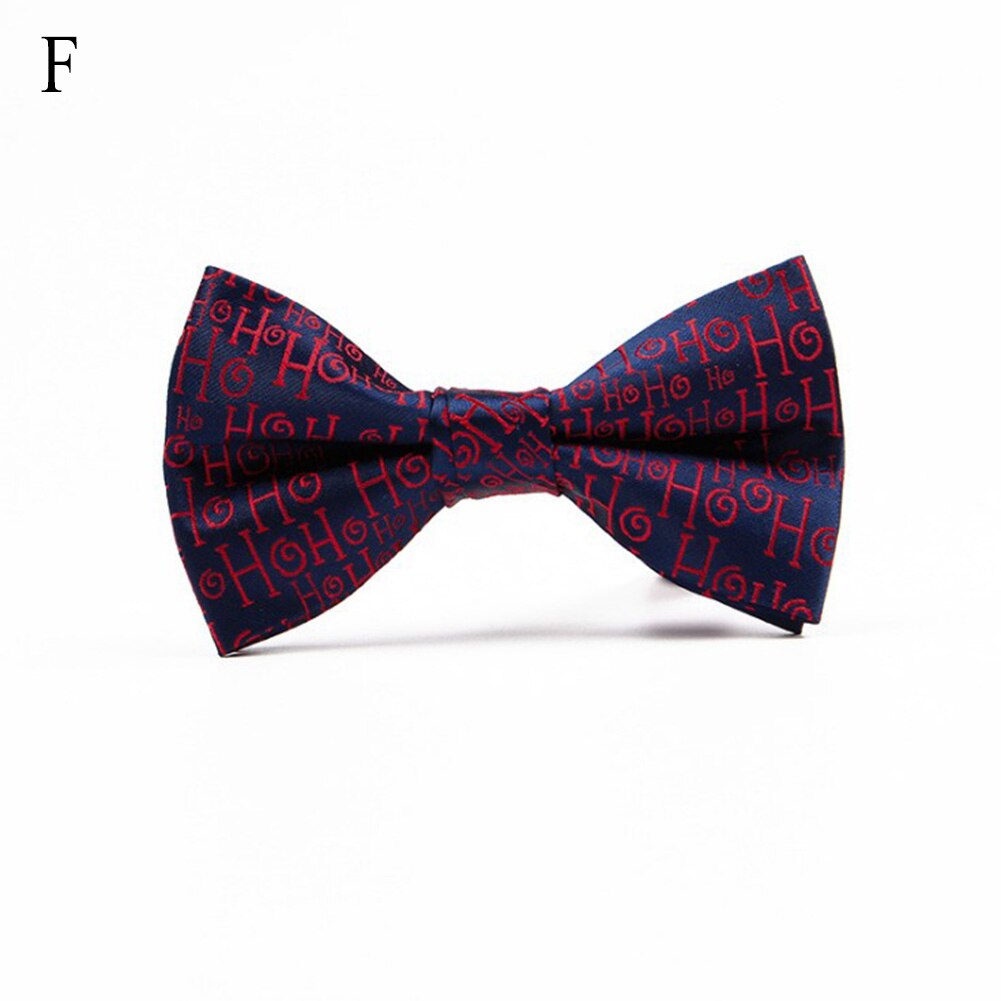 1PC Bow Ties for Men Christmas Tree Bowties For Mens Wedding Cravat Butterfly Tie Casual Bowknot Bowties Men: F