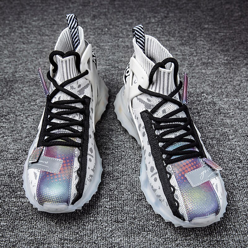 Lente herfst heren sokken hardloopschoenen zwarte jeugd sneaker voor heren hoge sokken heren joggingsneakers heren