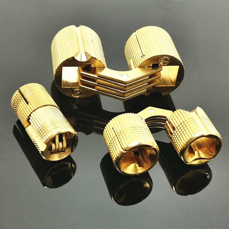 1PCS Multi Size Copper Brass Furniture Hinges Cylindrical Hidden Cabinet Concealed Invisible Door Box Hinges For Hardware ​