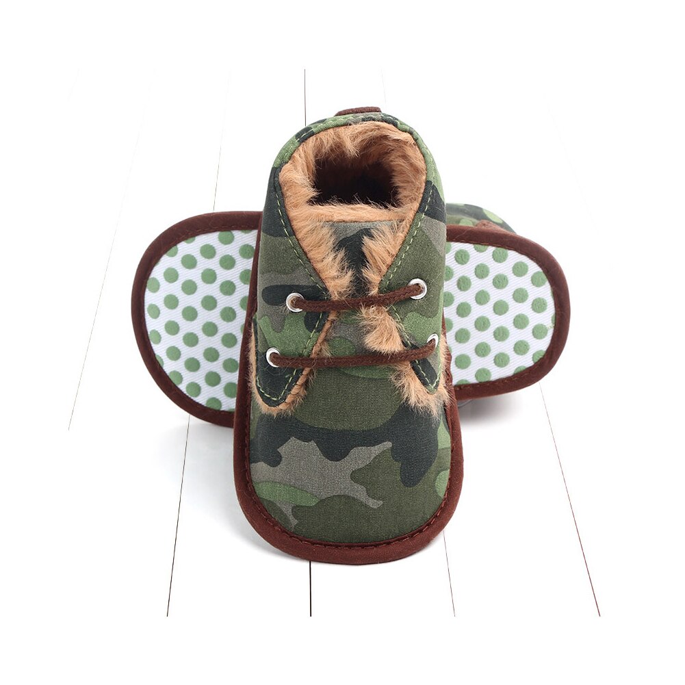 Winter Infants Shoes Plush Sneaker Walking Soft-Soled Non-Slip Leopard Zipper Birthday Unisex Shoes