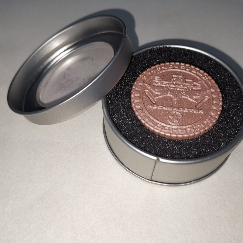 Ppb Pop Coin Shooter Patroon Versie Volwassen Cool Decompressie Speelgoed Zandstralen Paars Brons Metalen
