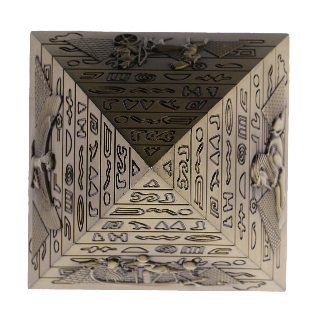 Metal kunsthåndværk egyptiske pyramider bygningsmodel hjem bogreol ornament bronze
