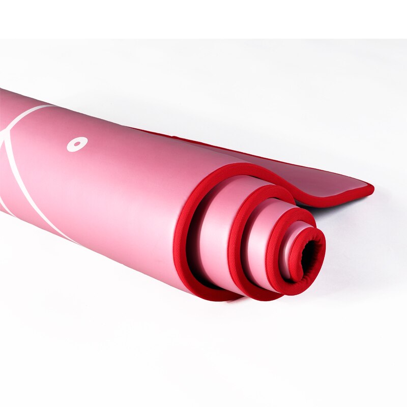 CAMEL Yoga Mat Waterproof Position Line Natural Rubber Gym Fitness Pilates Folding Non-Slip Training NBR Workout 185*80cm15mm