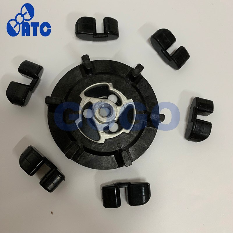 auto air ac compressor clutch hub + rubber for 5SE09C 5SL12C 5SEU12C 6SEU14C 6SEU17C 7SEU17C