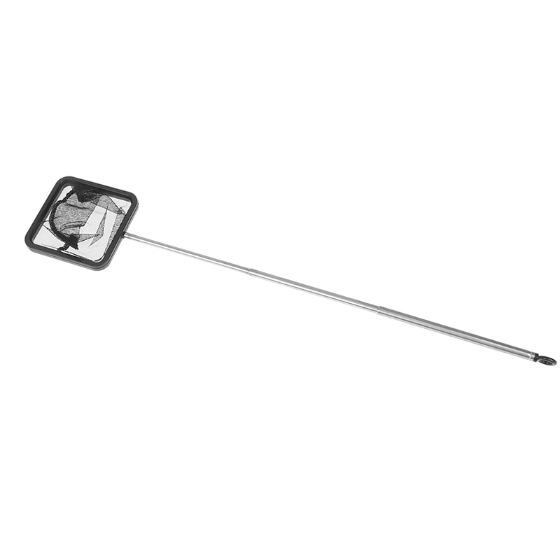Fish Tank Rectangle Frame Telescopic Handle Fishing Landing Net