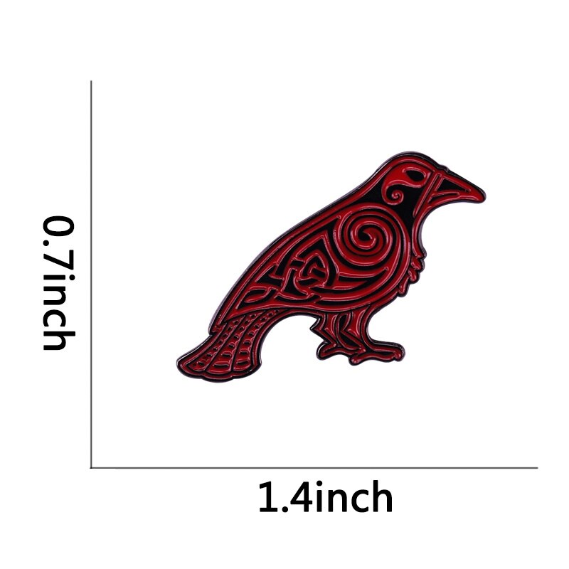 Odin-Wikinger-Kunst Rabe emaille Stift brosche Celtik Knoten Abzeichen