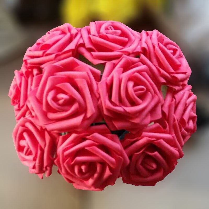 10 hoveder 8cm kunstige roser blomster bryllup valentinsdag dekoration silke blomst kugle centerpieces mynte dekoration hængende blomst
