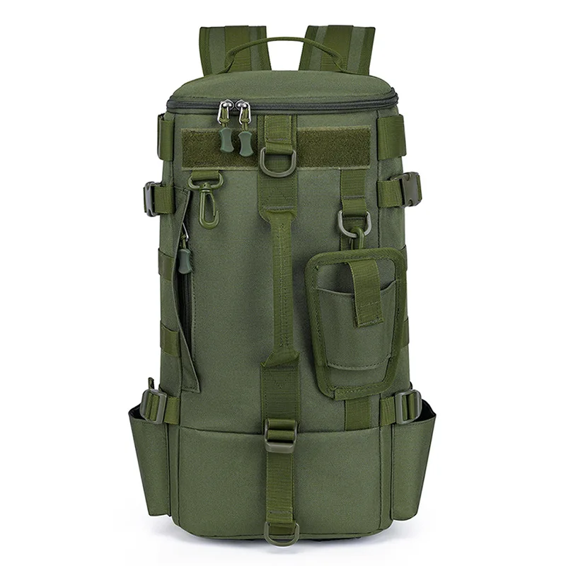 Mochila de pesca multifuncional para hombre, bolso de hombro de almacenamiento de caña de gran capacidad, bolsa de almacenamiento para equipo de peces para deportes al aire libre: YELLOW