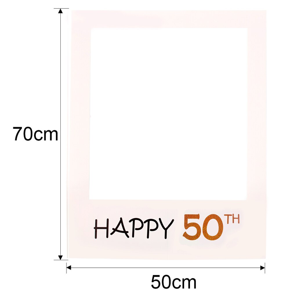 FENGRISE Photo Frame 1st Birthday 30th 40th Photo Booth Props 16 18 21 30 40 50 60 Happy Birthday Photobooth Party Decorations: 50 Years Photo Frame