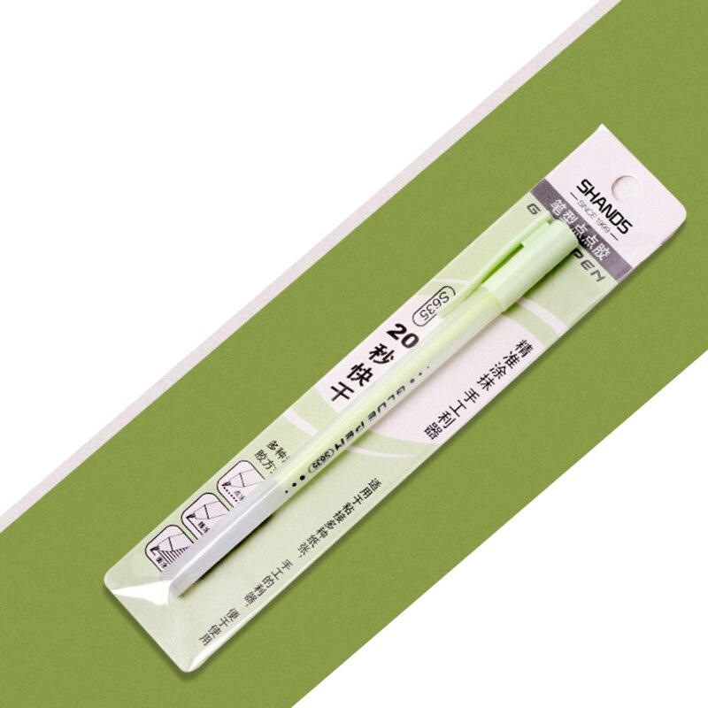 Pen Shaped Glue Stick Transparent Washable Adhesive Glue Pen for DIY Paper Art Crafts Photo Album Cards Making: green