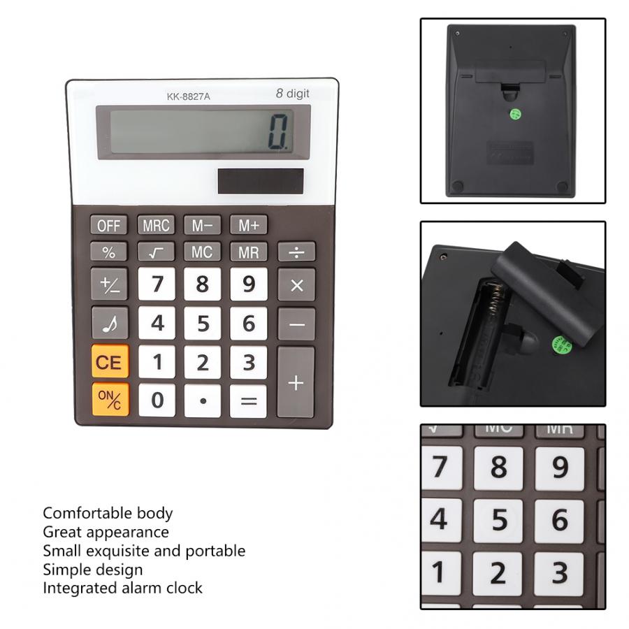 Plastic Student Desktop Music and Beep Voice Calculator with 8 Digits Screen and Simple (Not Included)