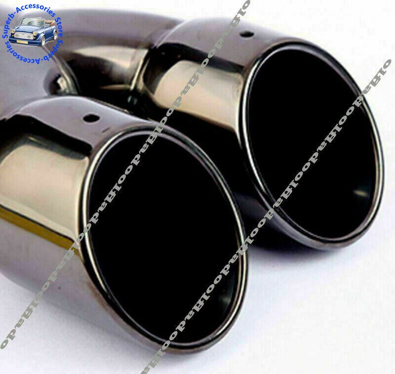 1X Black Stainless Steel Muffler Exhaust Tip Finisher for Toyota Highlander 2022 Car Accessories