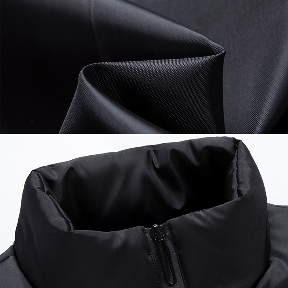 Heren winter effen kleur mouwloos vest jas opstaande kraag dik warm vest herenkleding herenjas