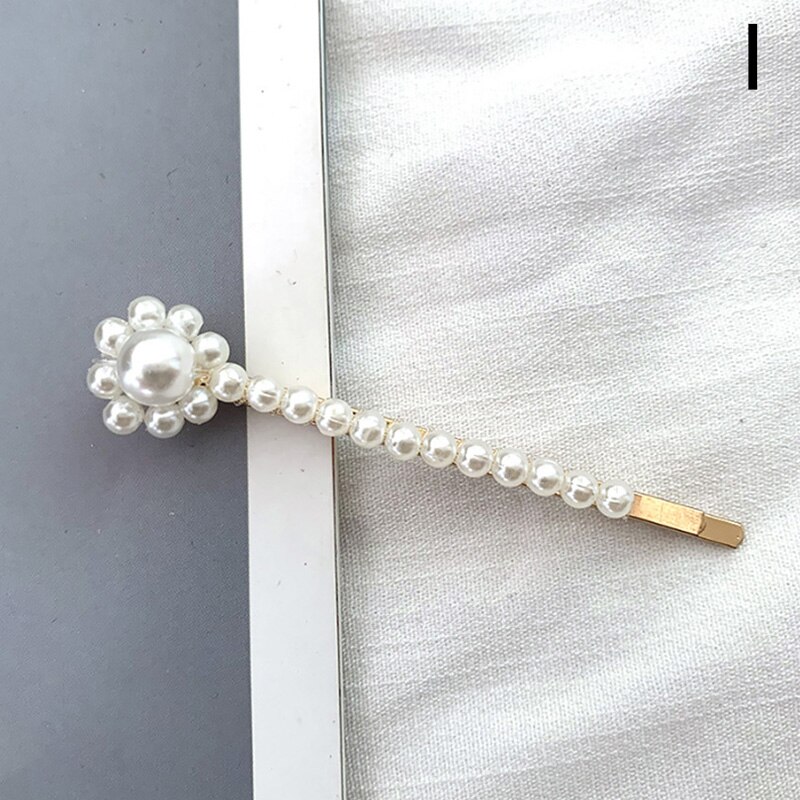 Full Pearl Hair Clips Pins For Women Girls Hairpins Barrette Korean Metal Hairgrip Hair Accessories: I