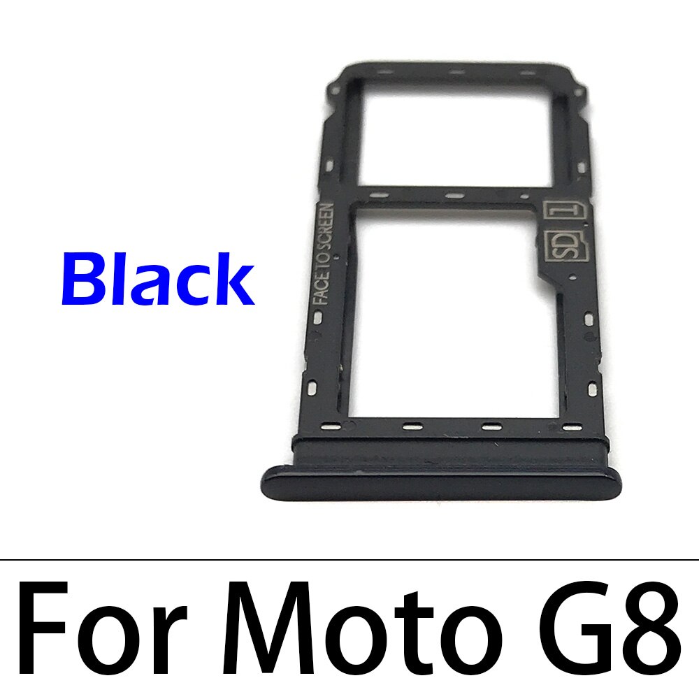 For Motorola Moto G G8 Plus Play Power Lite / G Fast / One Zoom Sim Card Tray SD Card Reader Socket Slot Holder Replacement Part
