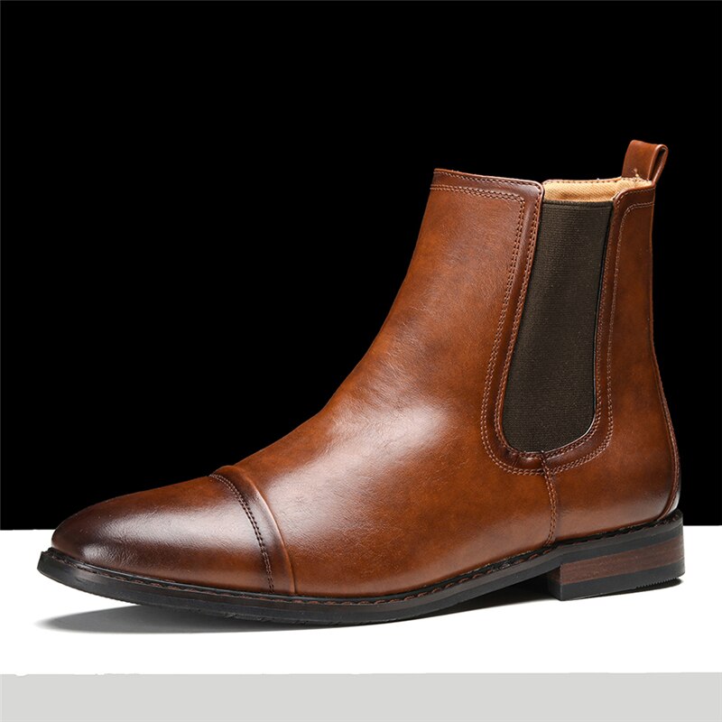 YEINSHAARS Britischen Trend Neuen Spitzen Stiefel Niedrigen absätzen Chelsea Stiefel herren Stiefel Schuhe mit hohen absätzen