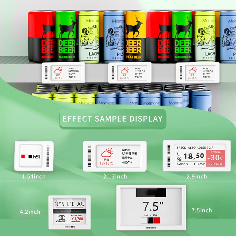 Gicisky 2.13 "2.66'' 2.9 ''4.2'' 7.5 ''Elektronische Prijskaartje Magazijn Plank Label Prijskaartje Inkt screen Display Kaart Epaper