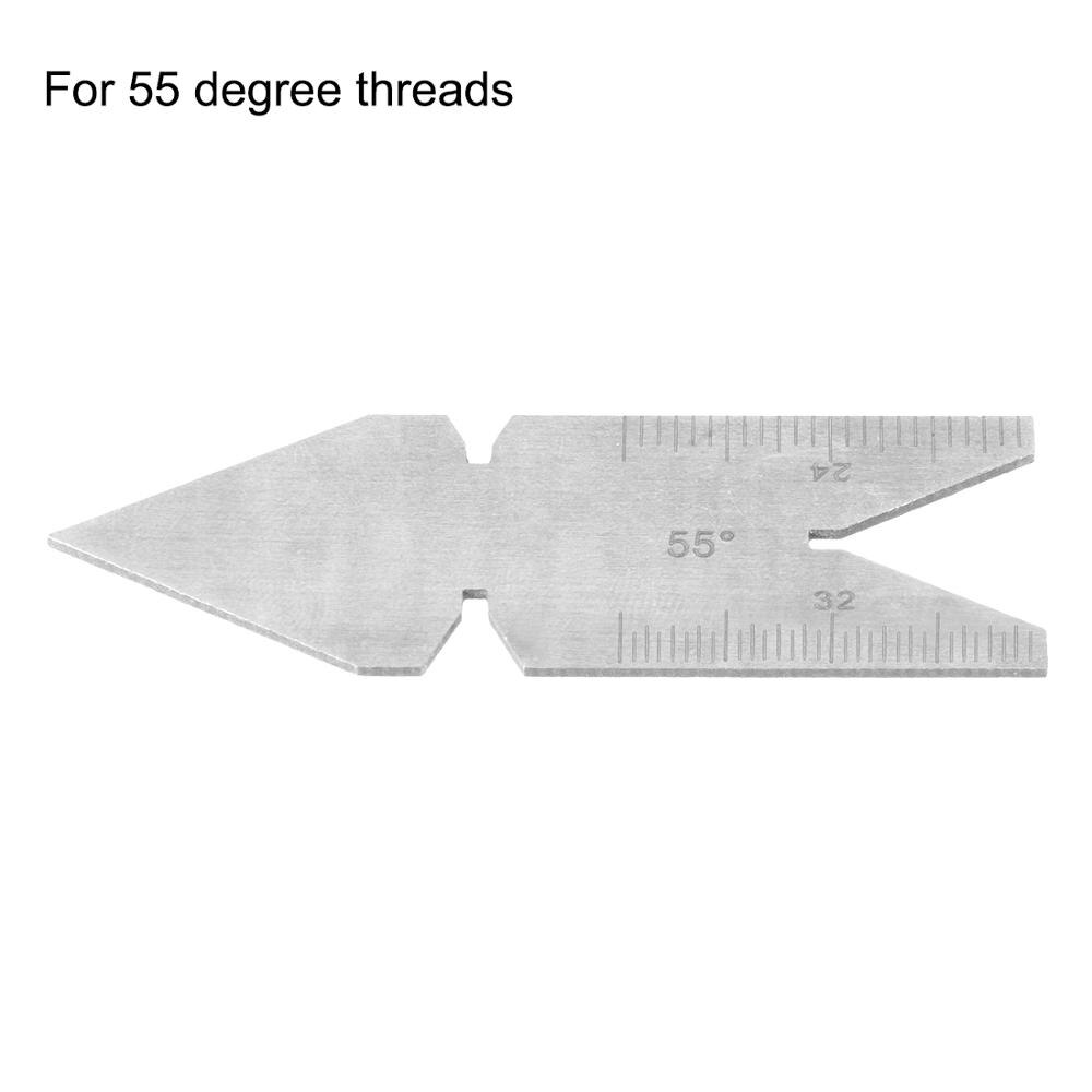 Uxcell Rvs Center Metalen Liniaal Metric Lassen Gauge Hoek Graden Template Inch Schroefdraad Pitch Gauge Meten La