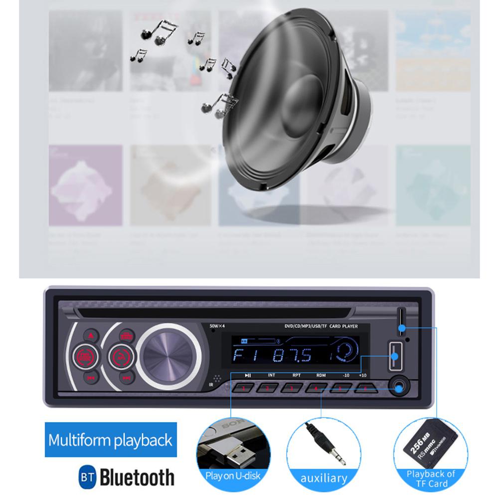 Auto Radio Speler 12V Universele Bluetooth U Disk Auto Audio Stereo Voertuig Auto Radio MP3 Speler Cd/Dvd/Vcd-speler