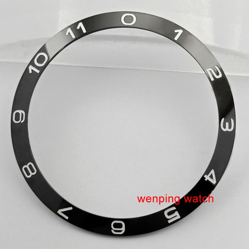39mm zwarte/blauwe bezel insert keramische bezel horloge accessoires kit 41mm herenhorloges