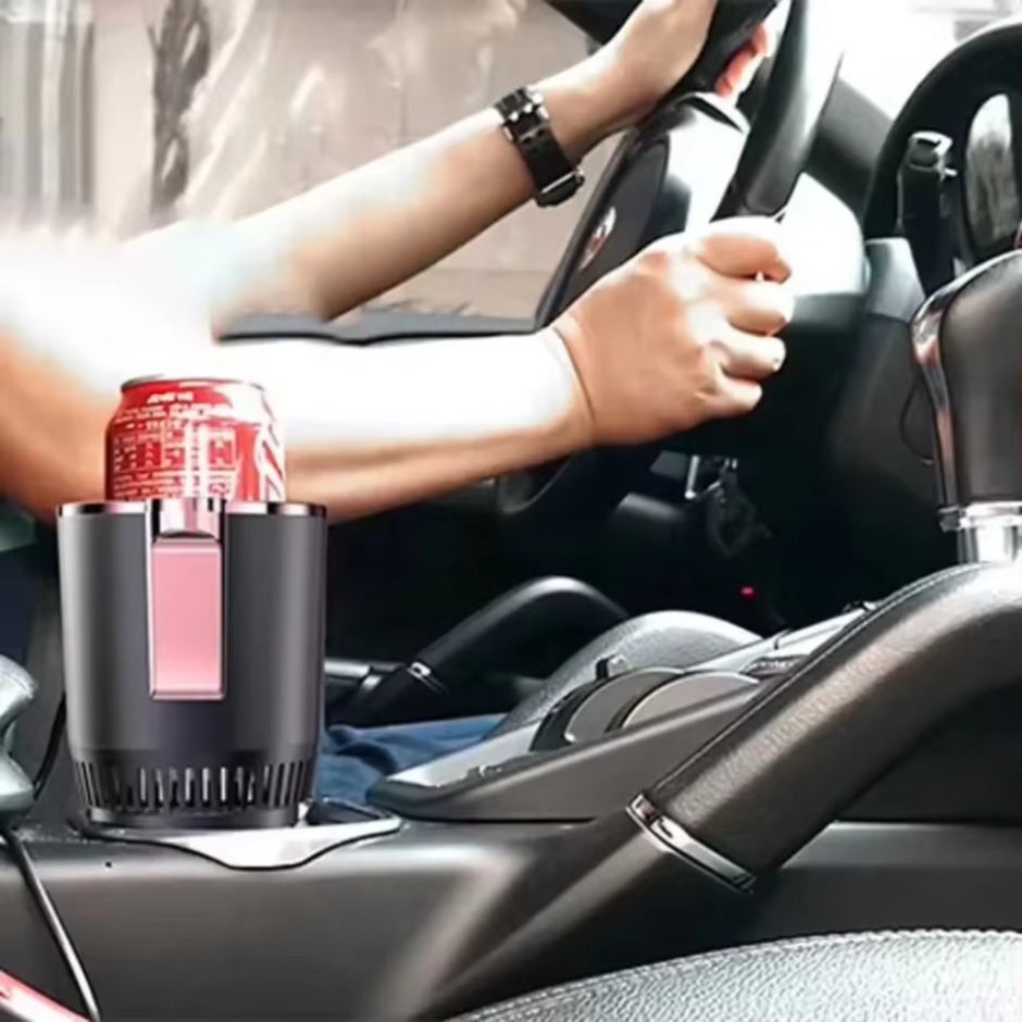 Intelligenter heißer und kalter Getränkehalter, 2-in-1, intelligente Kühlung, Heizung, Auto-Getränkehalter, Mini-Auto-Kühlschrank, Büro, Kühlung und Heizung