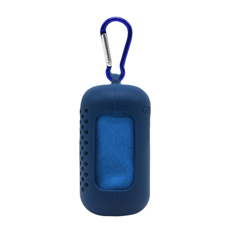Serviette Portable à séchage rapide en microfibre de Gel de silice, serviette de Sport de plein air, de Gym, absorbant l'hypothermie, froide: Blue L