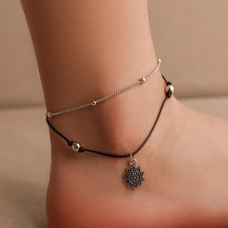 Zoestar Boho Enkelarmband Shell Enkelband Kralen Voet Sieraden Barefoot Sandalen voor Vrouwen en Meisjes, Free Size, Metaal Zoestar Boho Enkelarmband Shell Enkelband Kralen Voet Sieraden Barefoot Sandalen voor Vrouwen en Meisjes, Free Size, Metaal