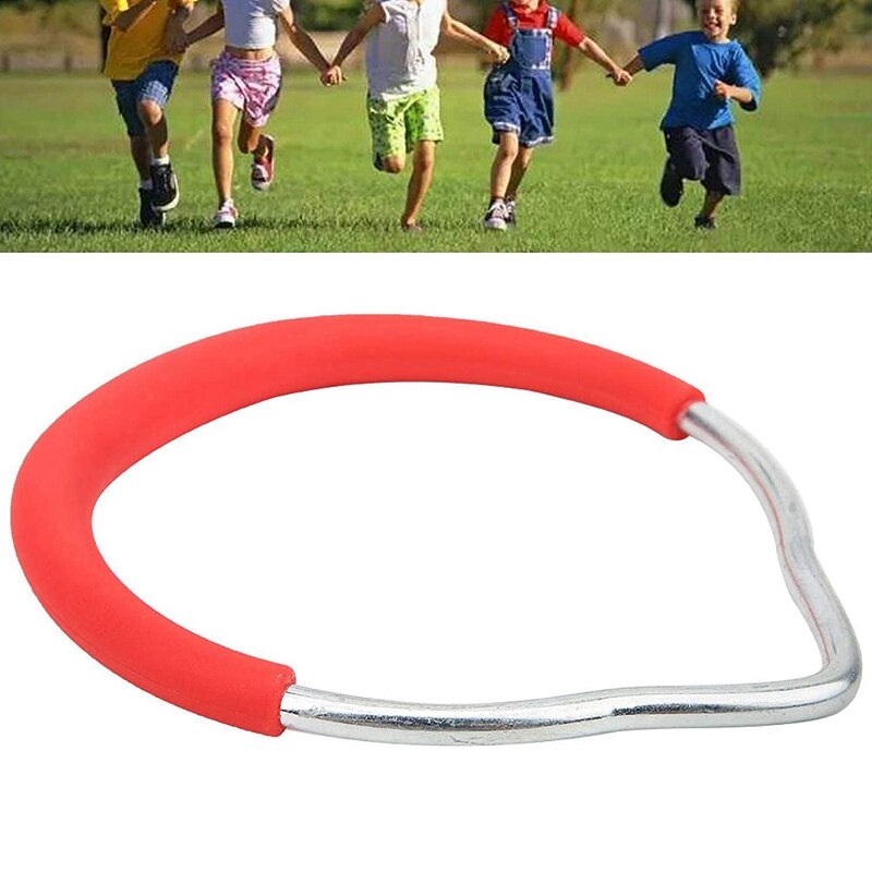 Fitness Apparatuur Verstelbare Touw Lengte Ijzer Pull Up Ring, Kids Pull Up Ring, voor Gym In Sportstadions Rood Fitness Ring