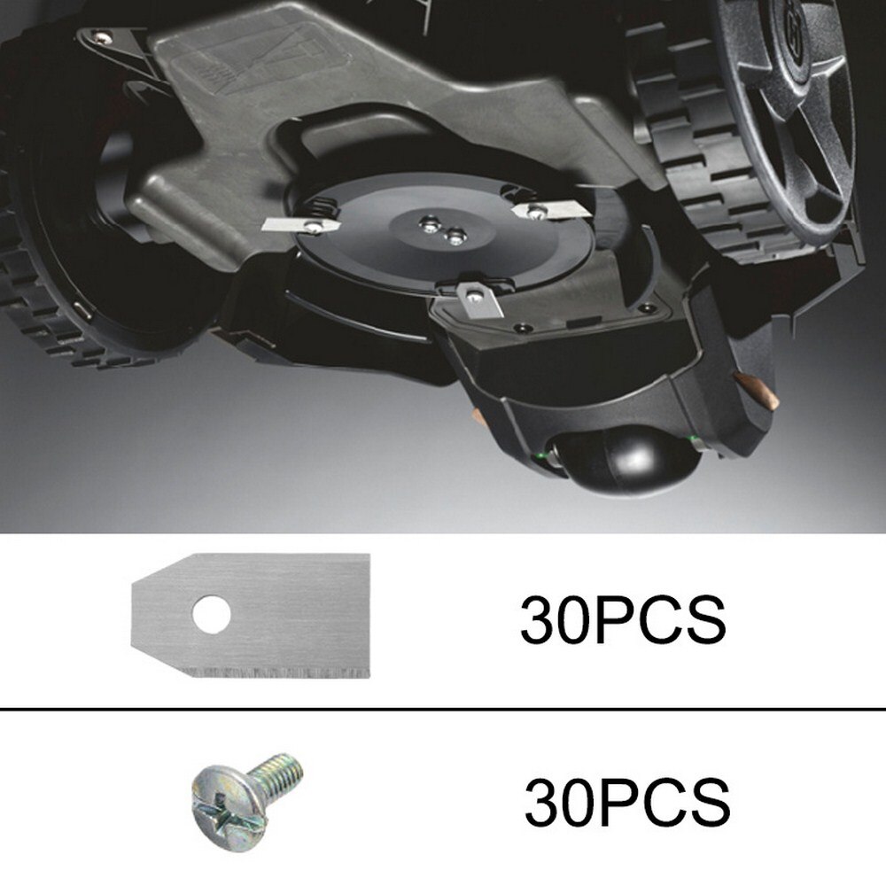 30Pcs/Set Garden Trimmer Blade Lawn Mower Grass Replacement Trimmer Cutter or Automower Suitable for Husqvarna Silver/Golden