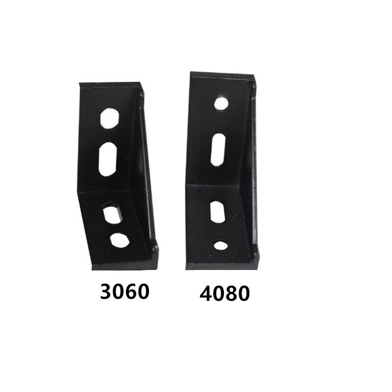 1/5/10 stücke 2028 3030 4040 4080 6060 8080 Schwarz verdickung Aluminium Profil Verbinder CNC Router Aluminium ecke halterung