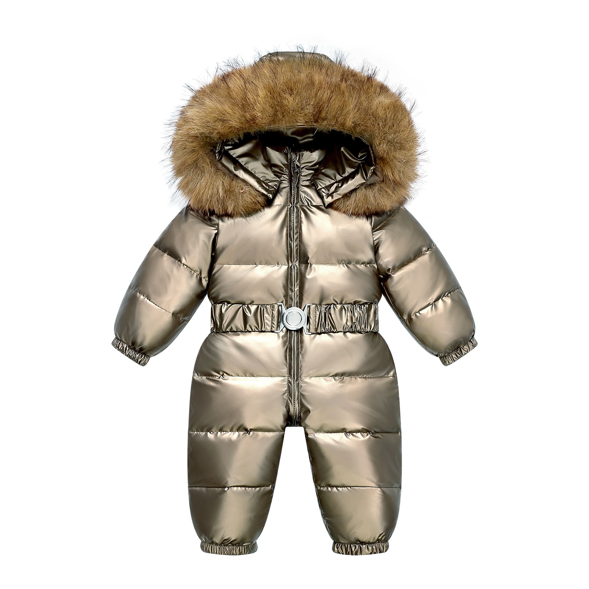 Vinter skidress baby jumpsuit gutteoveralls varm dunjakke låve smålåve jenteklær barneklær fuskepelsfrakk overfrakk: måke / 12m