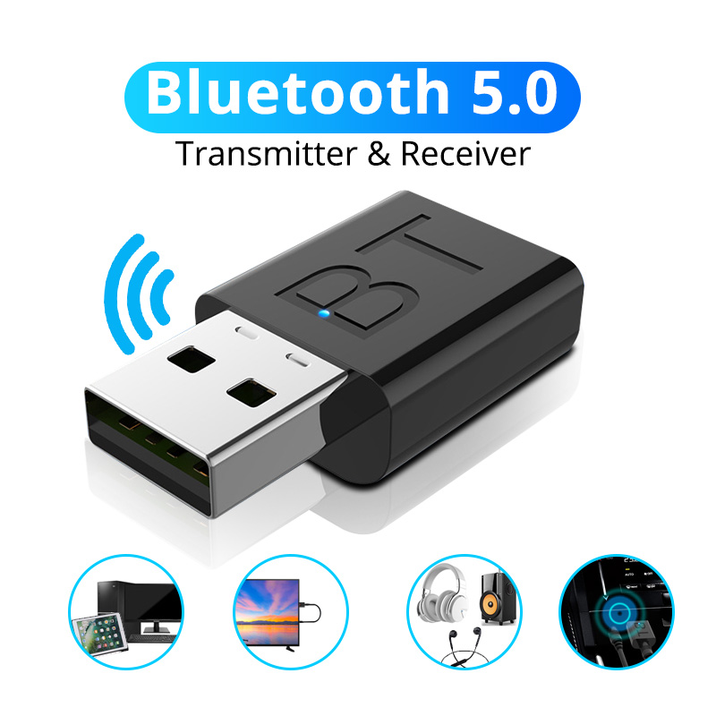 2in1 Mini Usb Bluetooth 5.0 Zender Ontvanger Stereo Bluetooth Usb 3.5 Mm Aux Voor Tv Pc Hoofdtelefoon Home Stereo Auto hifi Audio
