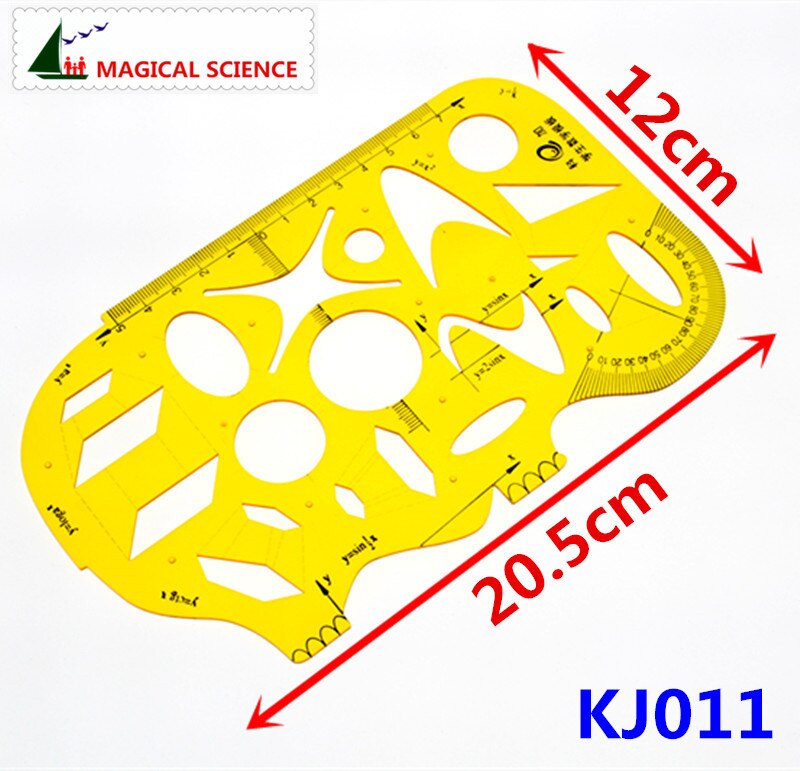 plastic Students' Mathematical templates Multifunctional Drawing rulers Function Geometry Protractor straightedge KJ011