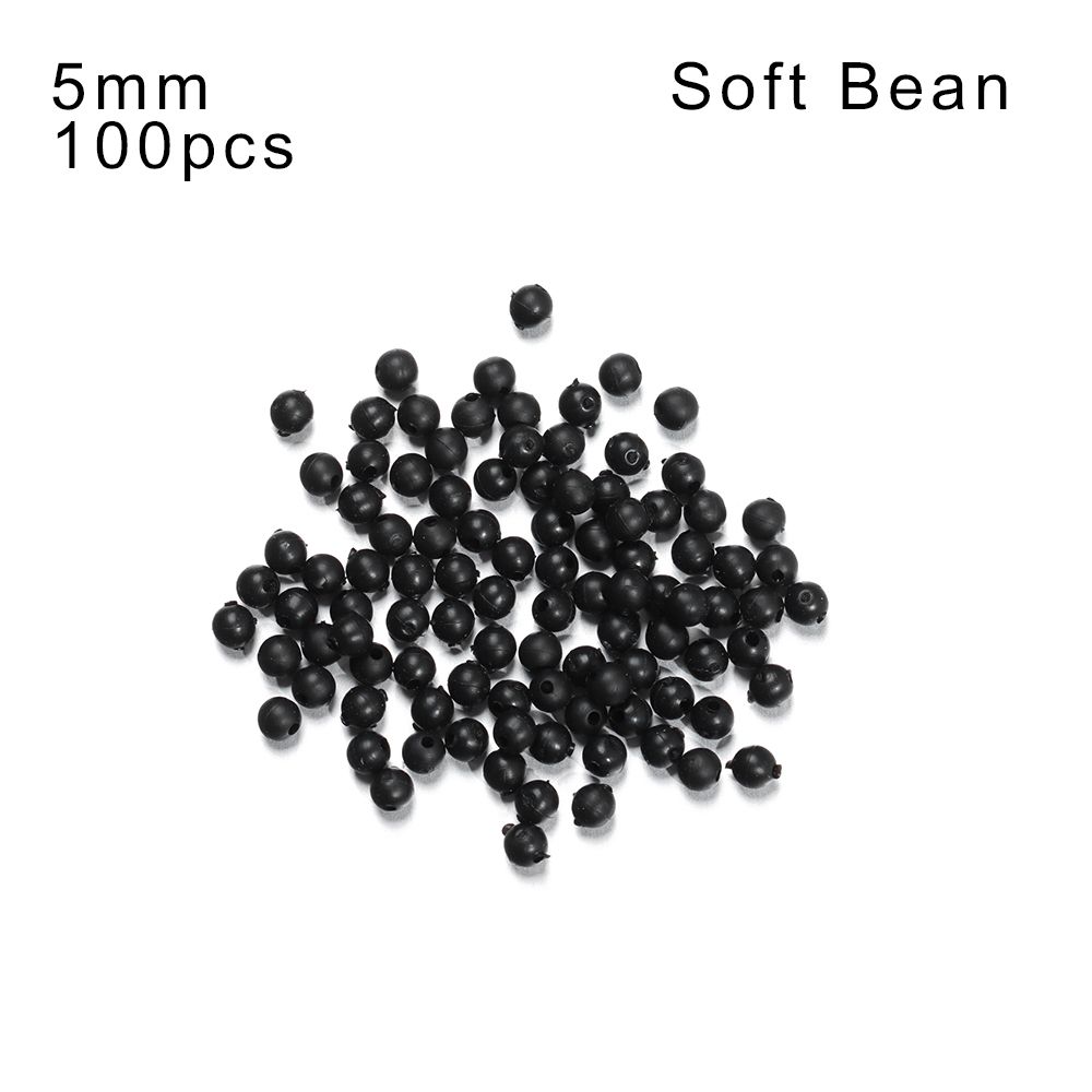 100PCS 3mm-12mm Plastic Black Round Fishing Floats Beads Spacer Stopper Soft Hard Beans Fishing Lures Bait Hook Rig Accessories: light green