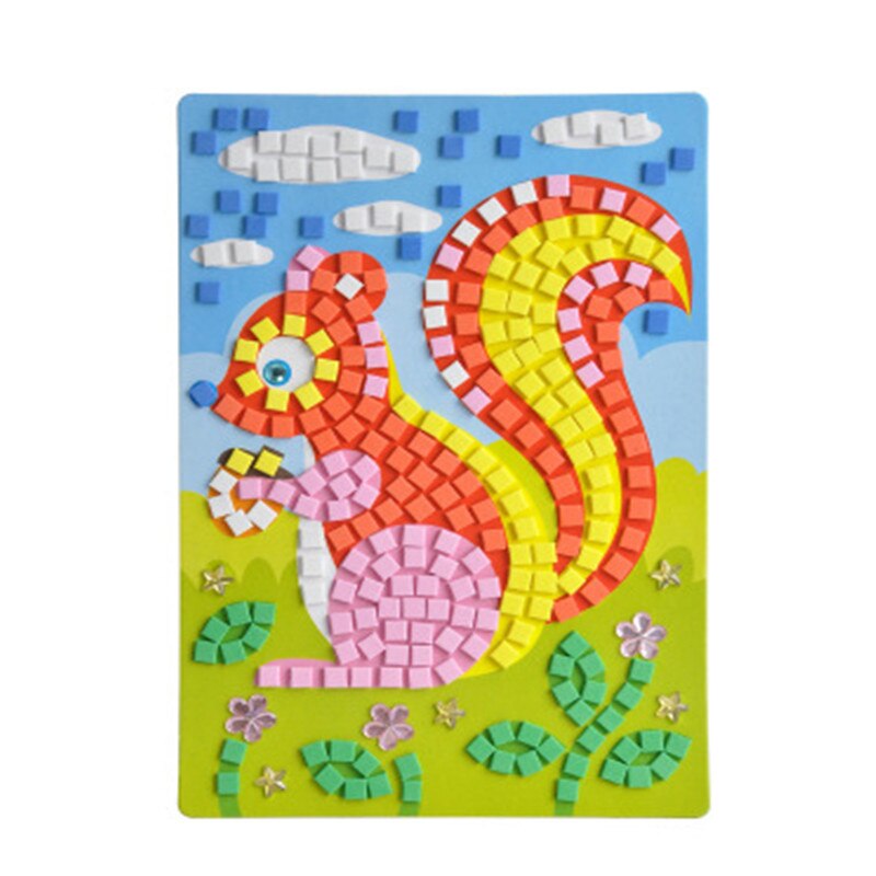 12 stili Possono Essere Scelgono Lotto 3D Mosaici Di Puzzle Creativo Sticker Gioco Animali di Trasporto Arti Del Mestiere per I Bambini Giocattolo Educativo giocattolo