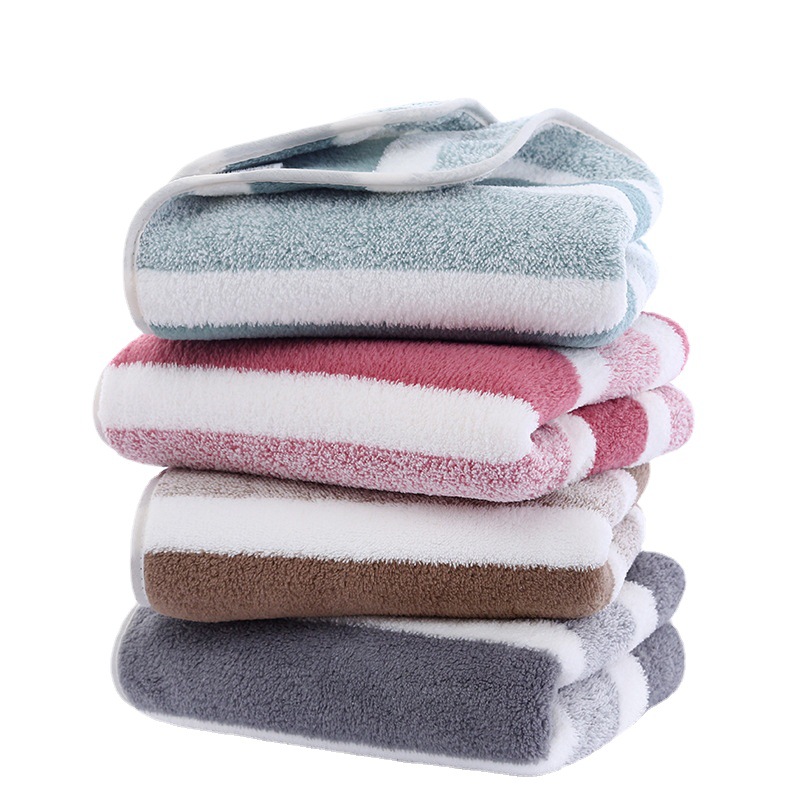 Juego de toallas y toallas de baño con estampado de forro polar coral ancho y profundo, pelo absorbente y seco