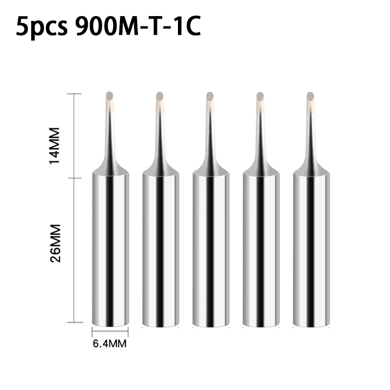 Puntas de soldador Serie K/SK/B/I/IS/1C/2C/3C/4C/2.4D/3.2D, accesorios para herramientas de soldadura BGA, 900M-T, 5 paquetes: Rojo
