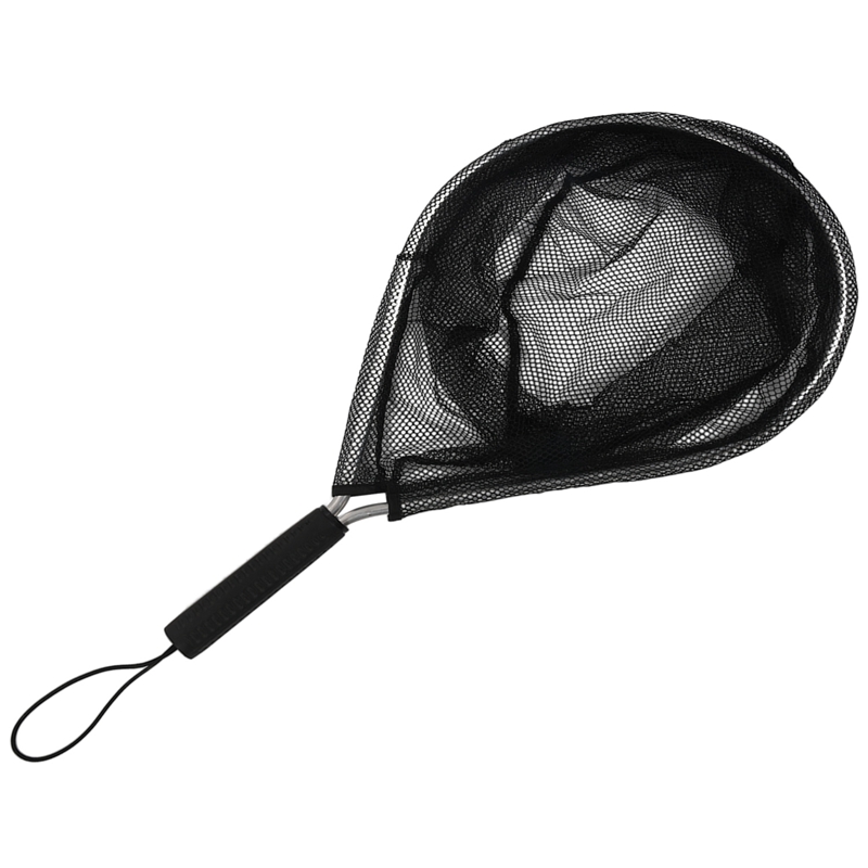 Red de aluminio para pescar, Ahorrador de mosca para pescar, Red de mano de trucha de malla sin nudos de Nylon
