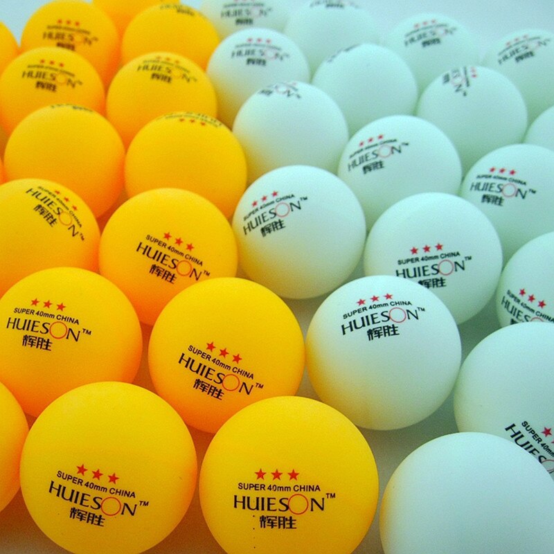 30 50 100 pièces 3 étoiles 40mm 2.9g blanc Orange balle de Ping-pong Amateur formation avancée balle balles de Tennis de Table balle de Ping-pong