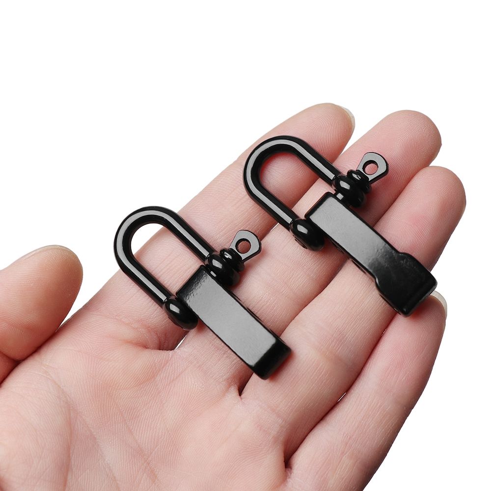 1/2pcs Stainless Steel Black U Anchor Shackle Screw Pin Paracord Bracelet Buckle Outdoor Survival Rope Fittings
