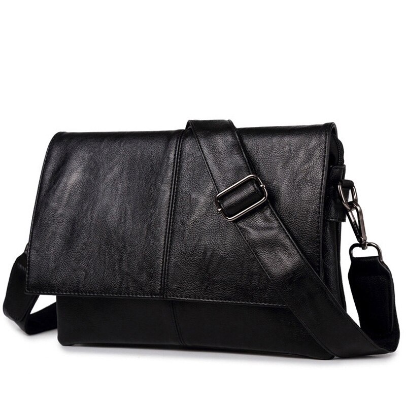 Brand Men Briefcase PU Leather Messenger Bag Simple Business Casual Travel Tote Man Crossbody Briefcases Laptop Shoulder Bags