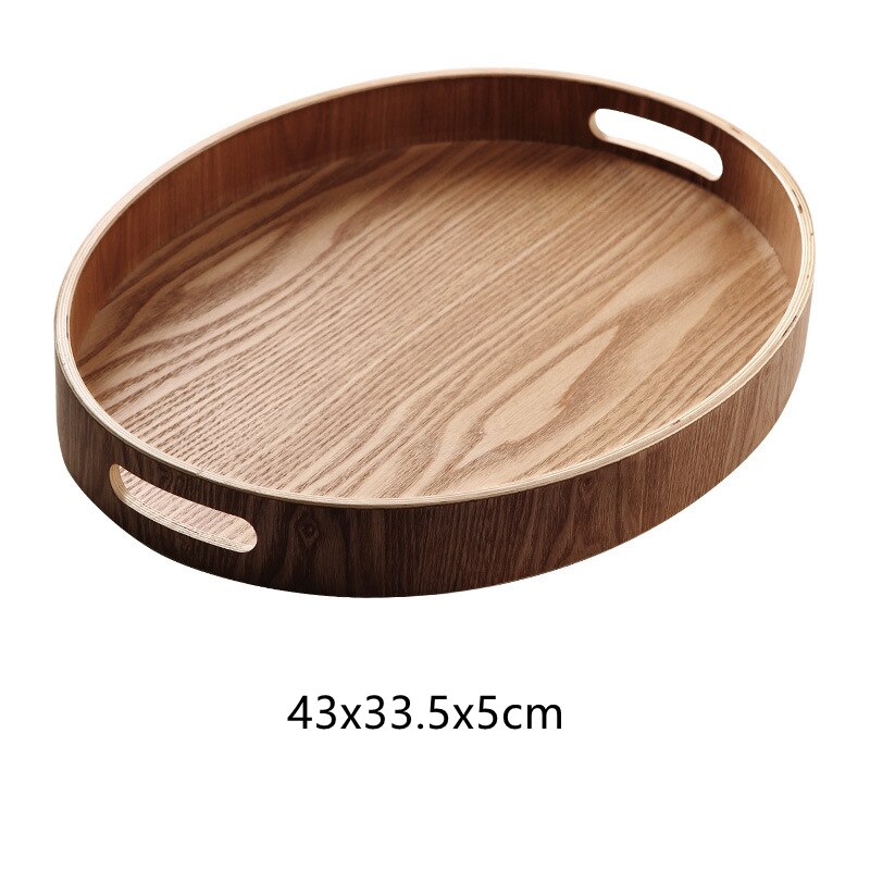 Hotel Restaurant Kitchen Wooden Tea Coffee Tray Dinner Food Fruit Storage Holder Outdoor BBQ Dishes Plates: 43x33.5x5CM