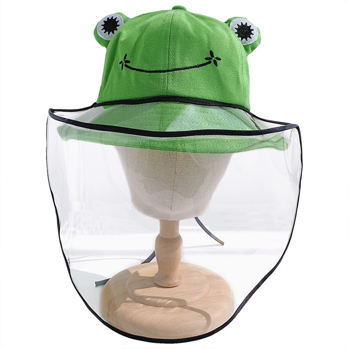 Adult Children Cute Cartoon Frog Outdoor Protective Hats Caps with Removable Anti-saliva Anti-droplet Dust-proof Full Face Cover