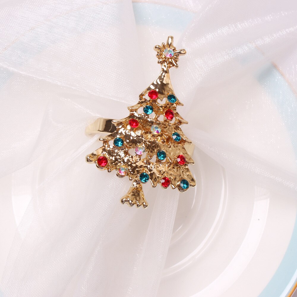 Christmas Tree Napkin Ring Napkin Holder Ring for Christmas Thanksgiving Home Table Decoration 1pc