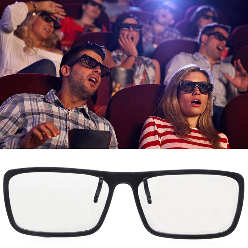 Clip-On Type Circular Passive Polarized 3D Glasses For TV Real 3D Cinema 0.22mm